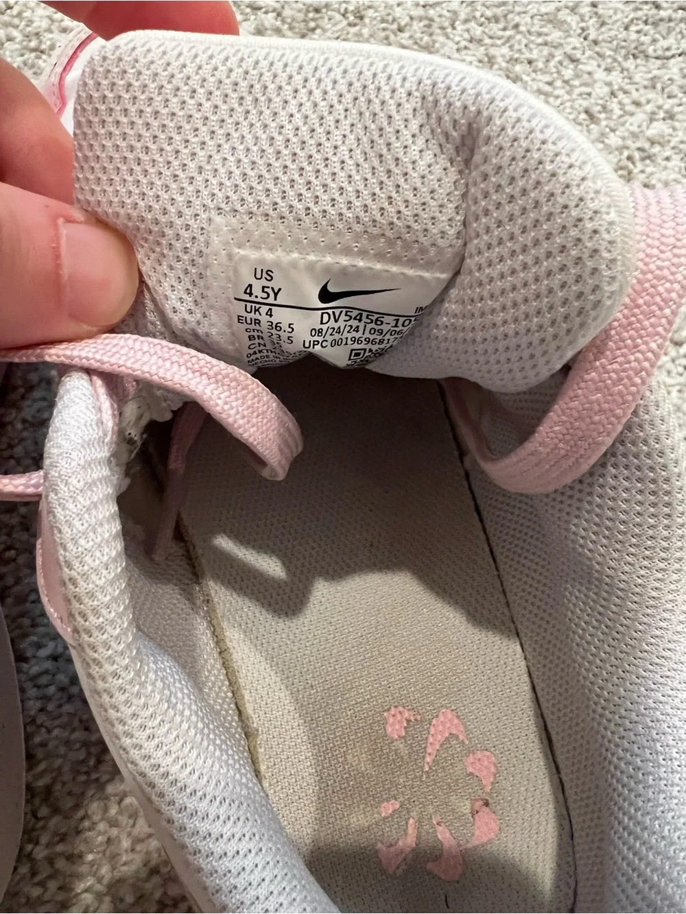 Nike Girls Low Top Sneakers - Pink and White